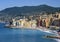 Sunny morning on the beach in Camogli, northern Italy