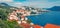 Sunny morning cityscape of Neum city. Colorful summer seascape of Adriatic sea, Bosnia and Herzegovina, Europe. Beautiful world of