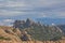 Sunny mountain peaks in Montserrat, view from Sant Jeroni