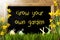 Sunny Narcissus, Easter Egg, Bunny, Text Grow Your Own Garden