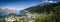 Sunny panoramic view of Queenstown