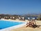 Sunny Pool Patio With Chairs