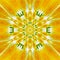 Sunny rug and carpet, yellow flower kaleidoscope