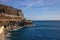 Sunny seascape on the Spanish Canary Island of Gran Canaria between Puero Rico and Playa Amadores