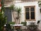 Sunny secluded courtyard in old Tarifa