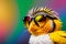 Sunny Side Up  The Cool Chick with Shades.AI Generated