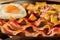 Sunny Side Up Egg and Bacon with Potatoes