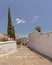 Sunny small streets and stairs with tradtional houses in Cordoba