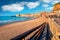 Sunny spring cityscape of Cefalu town with Piazza del Duomo. Stunning morning seascape of Mediterranean sea, Sicily, Italy, Europe