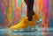 Sunny Stride: Yellow Summer Sneakers Collection