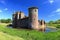 Sunny Summer Day at Caerlaverock Castle near the Solway Coast in Dumfries and Galloway, Scotland, Great Britain
