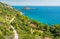 A sunny summer landscape near Porto Ercole, in Monte Argentario, in the Tuscany region of Italy.