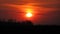 Sunny sunset in the Lipetsk region
