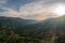 Sunny Sunset over Colombian Mountains