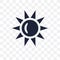 Sunny transparent icon. Sunny symbol design from Weather collect