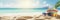 Sunny tropical Caribbean beach background