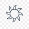 Sunny vector icon isolated on transparent background, linear Sun