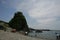 Sunny view of a beach and port in Suao township