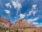 Sunny view of the beautiful Bridge Mountain in Red Rock Canyon area