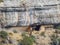 Sunny view of the cliff home in Walnut Canyon National Monument