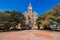 Sunny view of the Davis Administration Building of Friends University