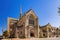 Sunny view of downtown cityscape and Trinity Episcopal Church Tulsa