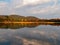 Sunny view of the fall color of Osawa Pond