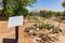 Sunny view of the garden of Old Las Vegas Mormon Fort State Historic Park