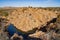 Sunny view of hiking in the Narrows Trail of Wichita Mountains National Wildlife Refuge