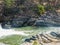 Sunny view of the landscape of Beaver River in Beavers Bend State Park