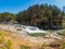 Sunny view of the landscape of Beaver River in Beavers Bend State Park