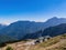 Sunny view of the landscape of Hehuanshan