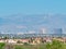 Sunny view of the Las Vegas strip skyline from Henderson