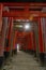 Sunny view of the Senbon Torii of Fushimi Inari-taisha