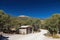 Sunny view of the toilet of Baker Creek Campground