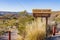 Sunny view of the trailhead of Salado Canyon trail