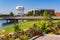 Sunny view of the water tower of Wichita State University