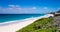 Sunny/Windy day over a peaceful Bahamian beach