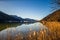 Sunny winter day at Lake Weissensee in Carinthia, Austria