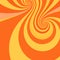 Sunny Yellow Orange Solar Retro Spiral Swirls