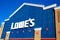 Sunnyvale  CA  USA - January 20  2021: Close up of a Lowe\\\'s home improvement store  specialized in construction tools and