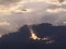 Sunrays penetrating the Cumulonimbus clouds.