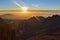 Sunrise above the clouds at Mount Kenya