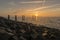 Sunrise above the Wadden Sea from the of Terschelling