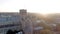 Sunrise Aerial View of the City of St Albans and its Cathedral in England