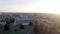 Sunrise Aerial View of the City of St Albans and its Cathedral in England