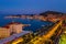 Sunrise aerial view of Riva promenade in Split, Croatia