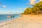 Sunrise at Akumal beach, paradise bay at Riviera Maya, caribbean