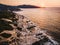 Sunrise at Aliki Marble Port in Greece