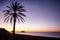 Sunrise in Almunecar costa de tropical spain